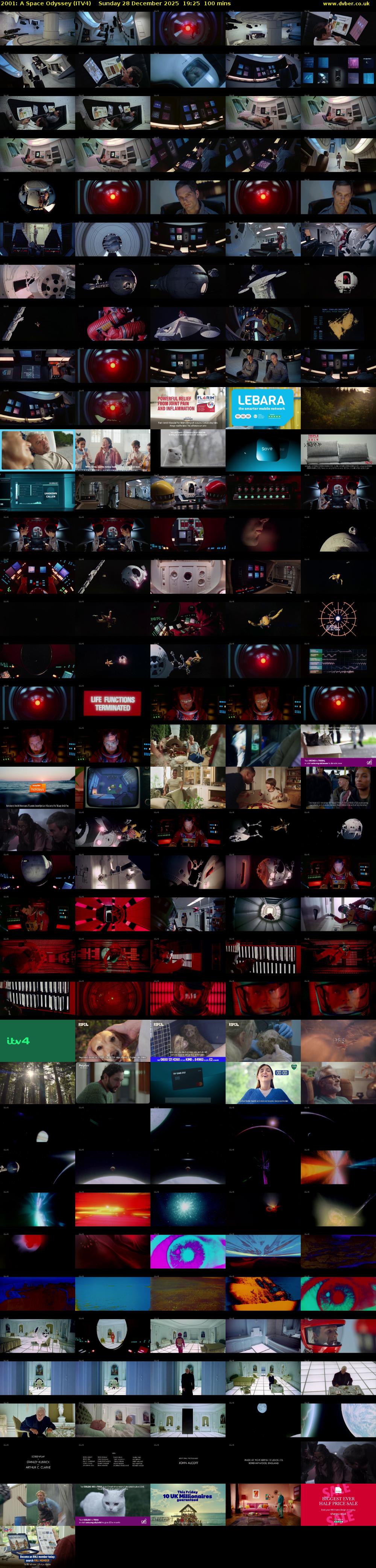 2001: A Space Odyssey (ITV4) Sunday 28 December 2025 19:25 - 21:05
