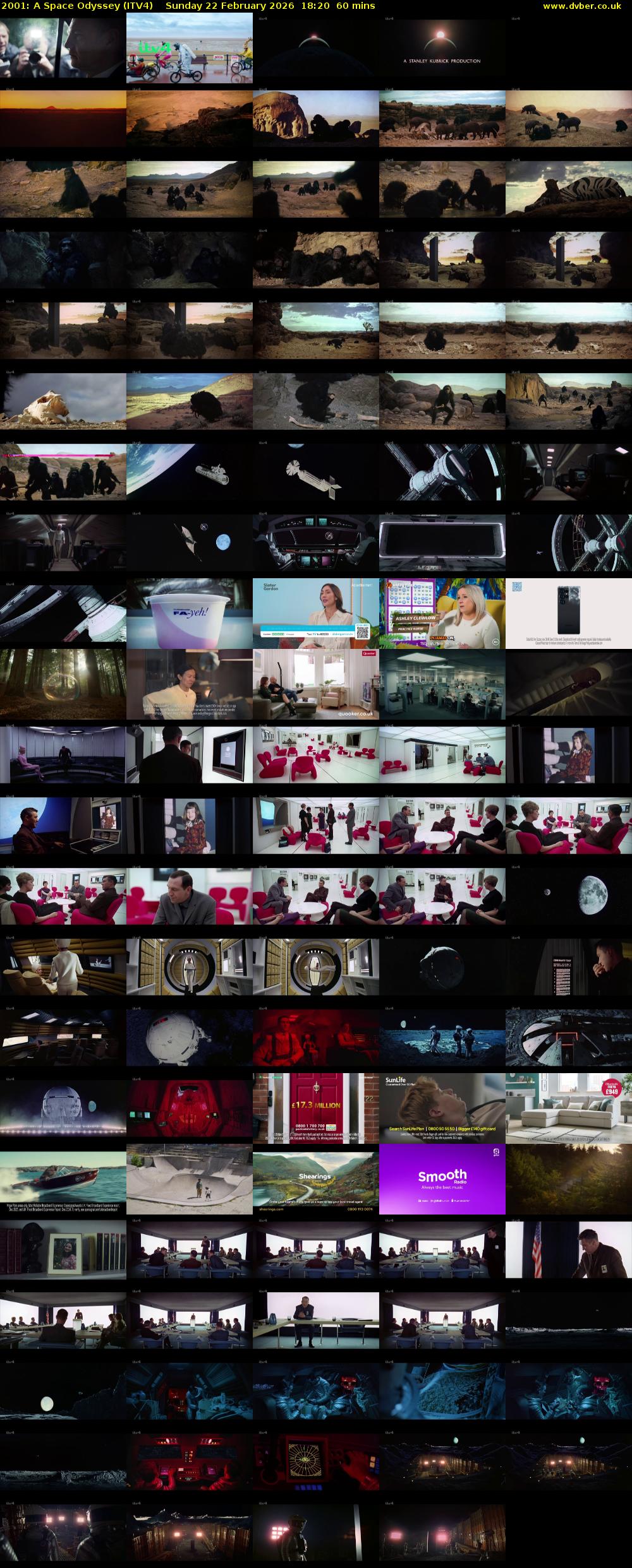 2001: A Space Odyssey (ITV4) Sunday 22 February 2026 18:20 - 19:20