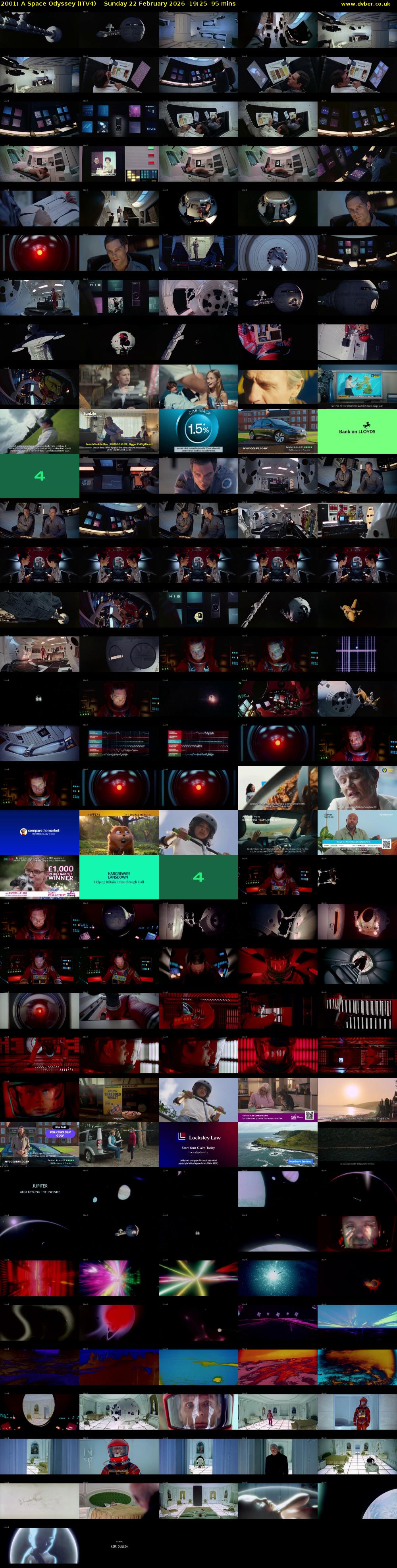 2001: A Space Odyssey (ITV4) Sunday 22 February 2026 19:25 - 21:00