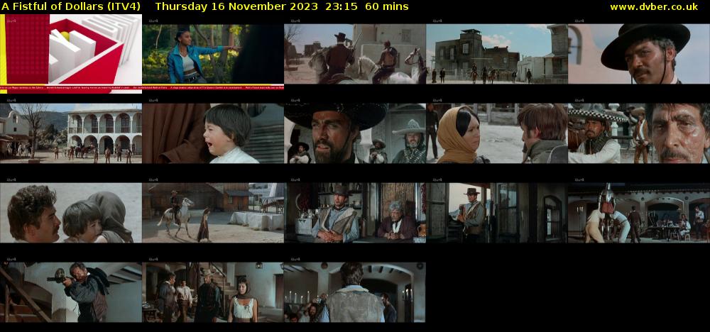 A Fistful of Dollars (ITV4) Thursday 16 November 2023 23:15 - 00:15