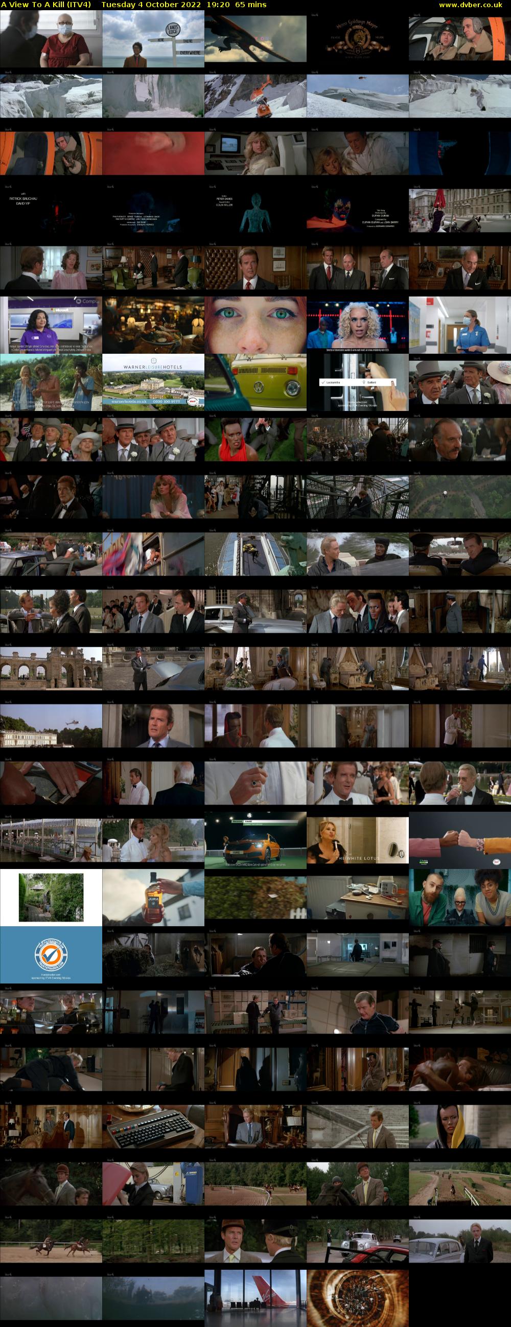 A View To A Kill (ITV4) Tuesday 4 October 2022 19:20 - 20:25