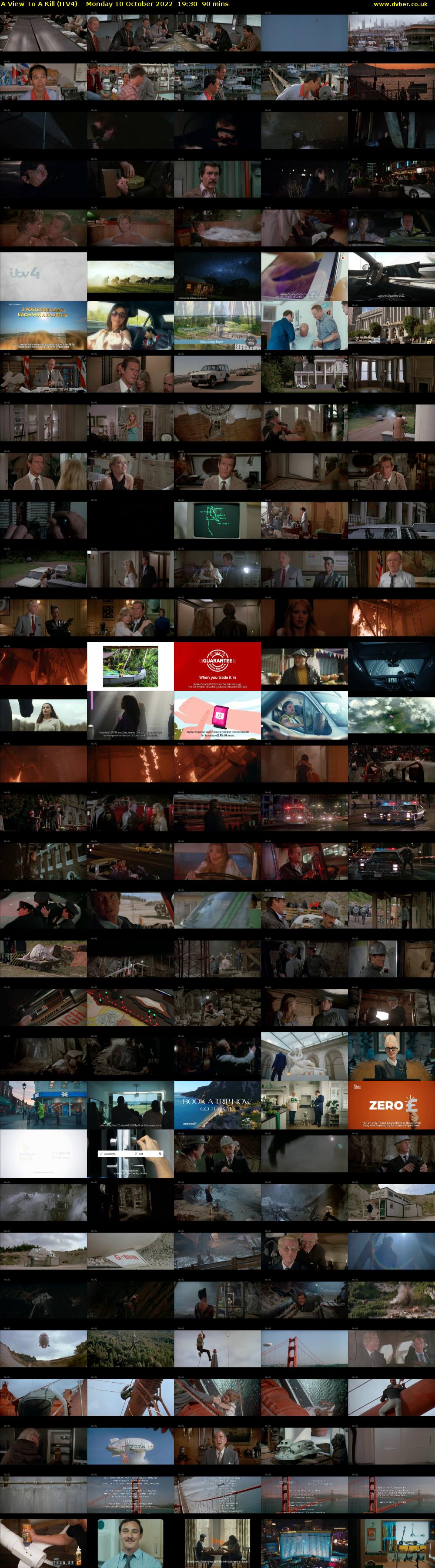 A View To A Kill (ITV4) Monday 10 October 2022 19:30 - 21:00