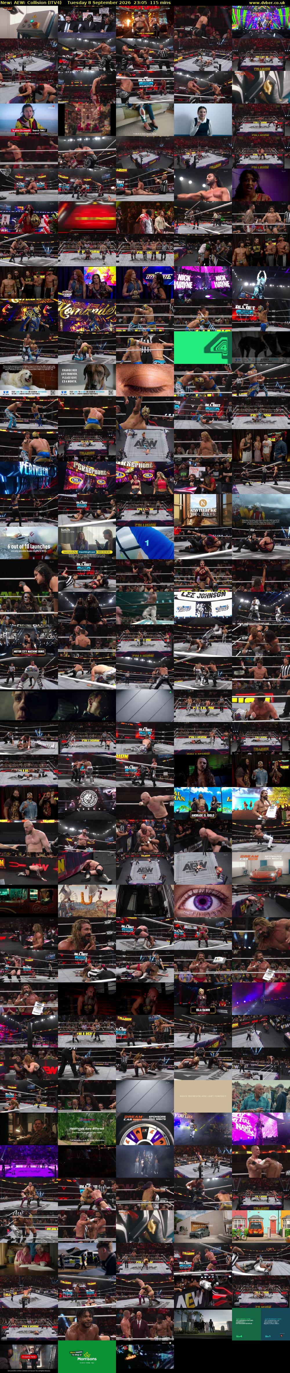 AEW: Collision (ITV4) Tuesday 8 September 2026 23:05 - 01:00