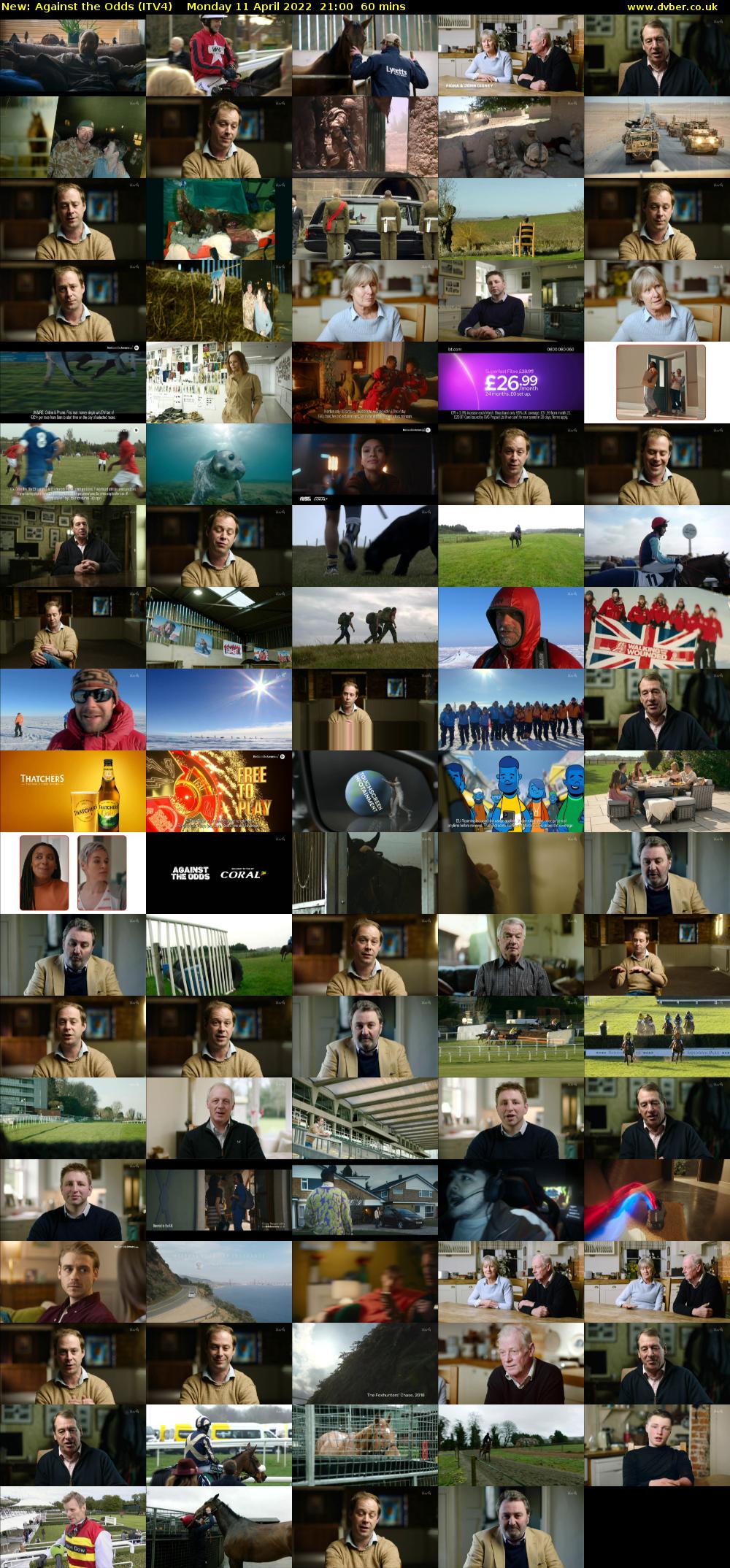 Against the Odds (ITV4) Monday 11 April 2022 21:00 - 22:00