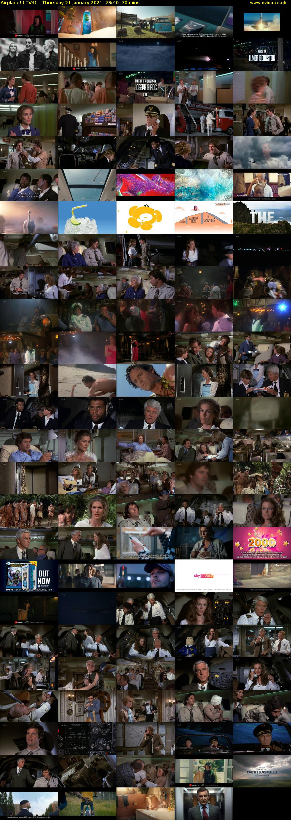 Airplane! (ITV4) Thursday 21 January 2021 23:40 - 00:50