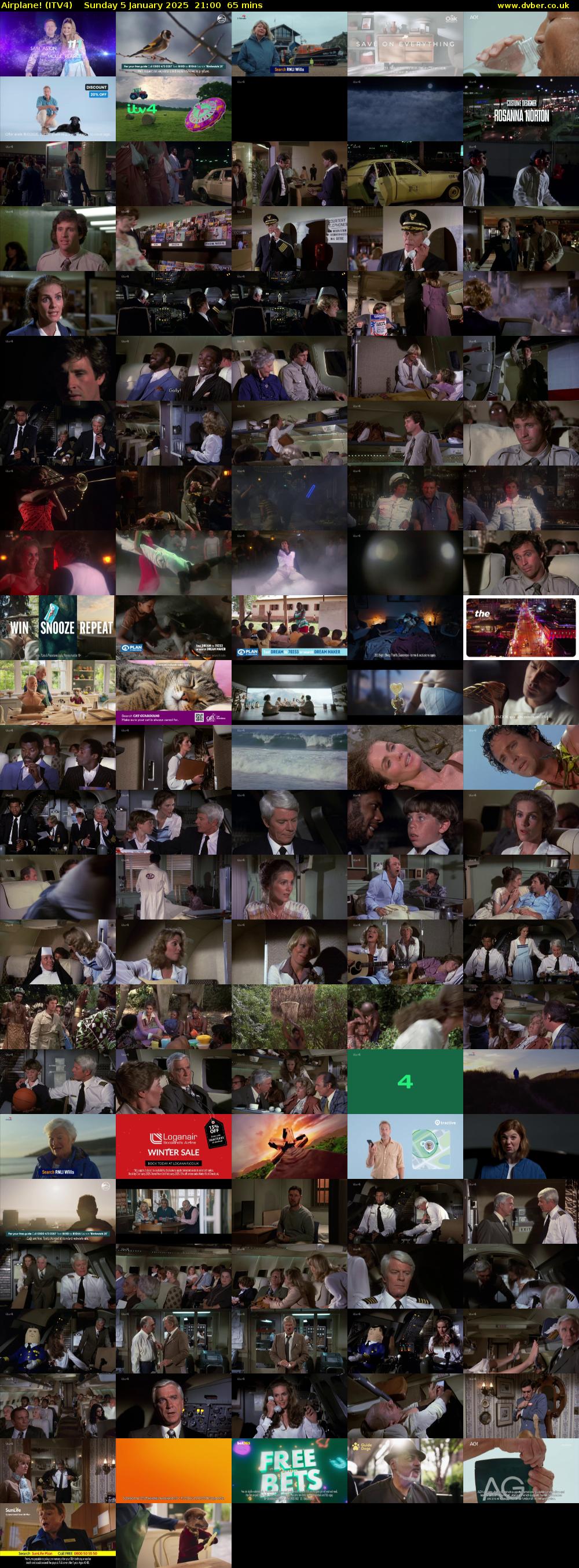 Airplane! (ITV4) Sunday 5 January 2025 21:00 - 22:05