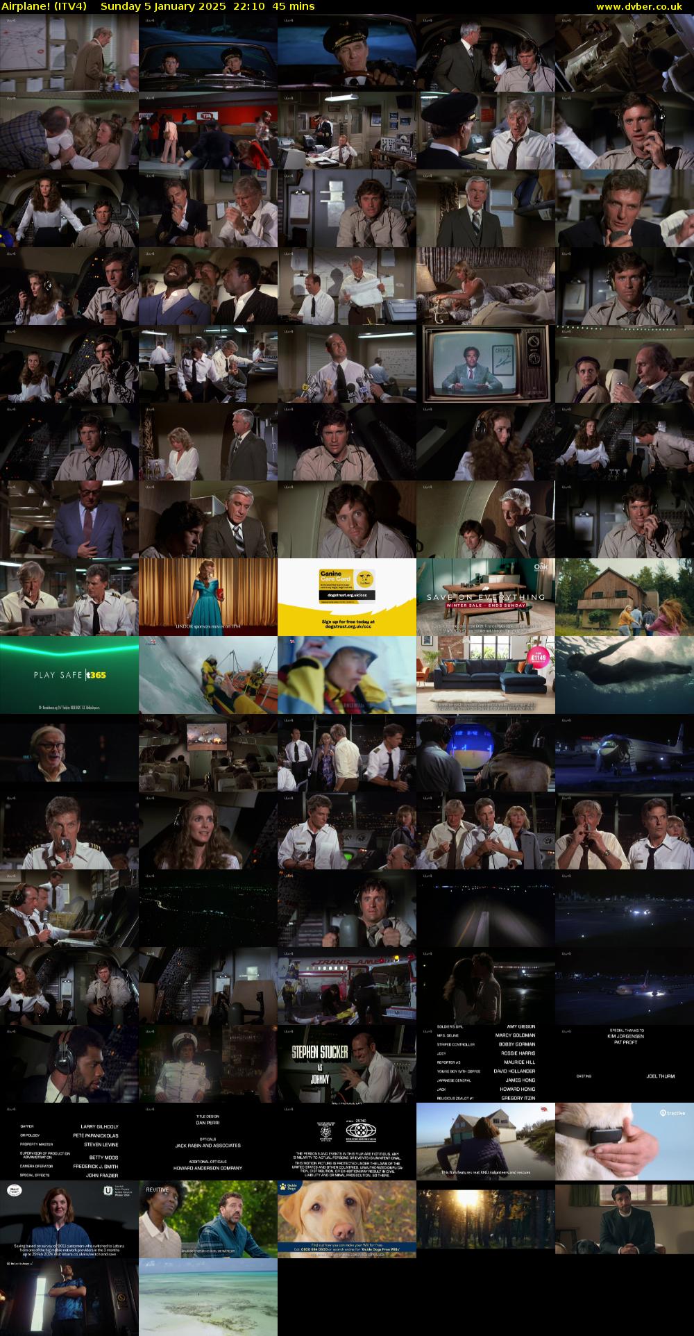Airplane! (ITV4) Sunday 5 January 2025 22:10 - 22:55
