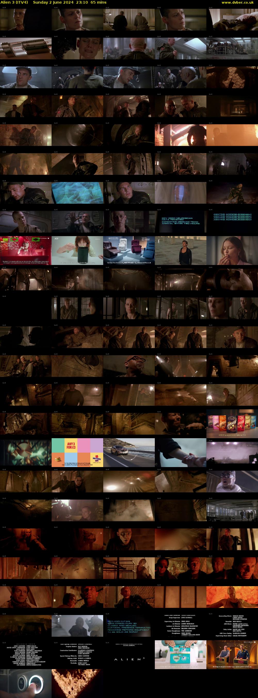 Alien 3 (ITV4) Sunday 2 June 2024 23:10 - 00:15