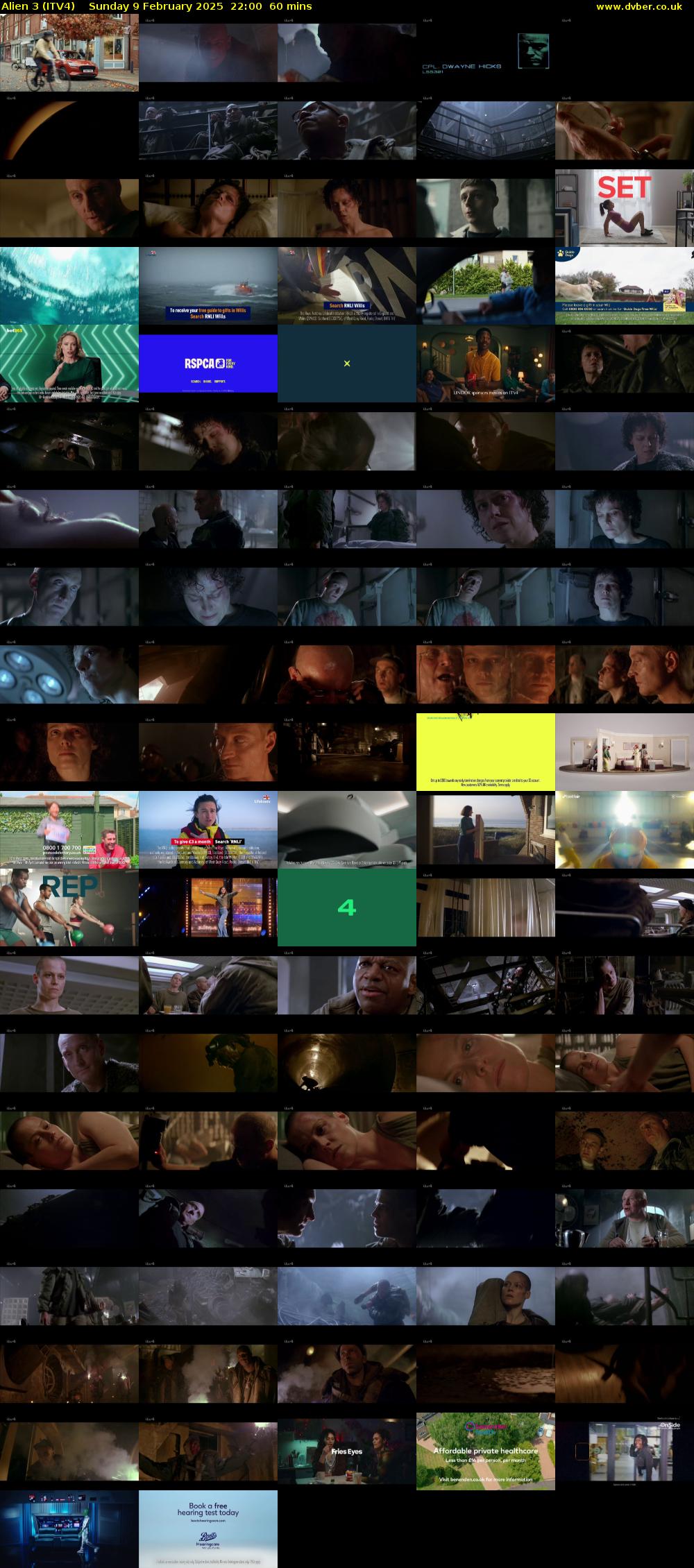 Alien 3 (ITV4) Sunday 9 February 2025 22:00 - 23:00