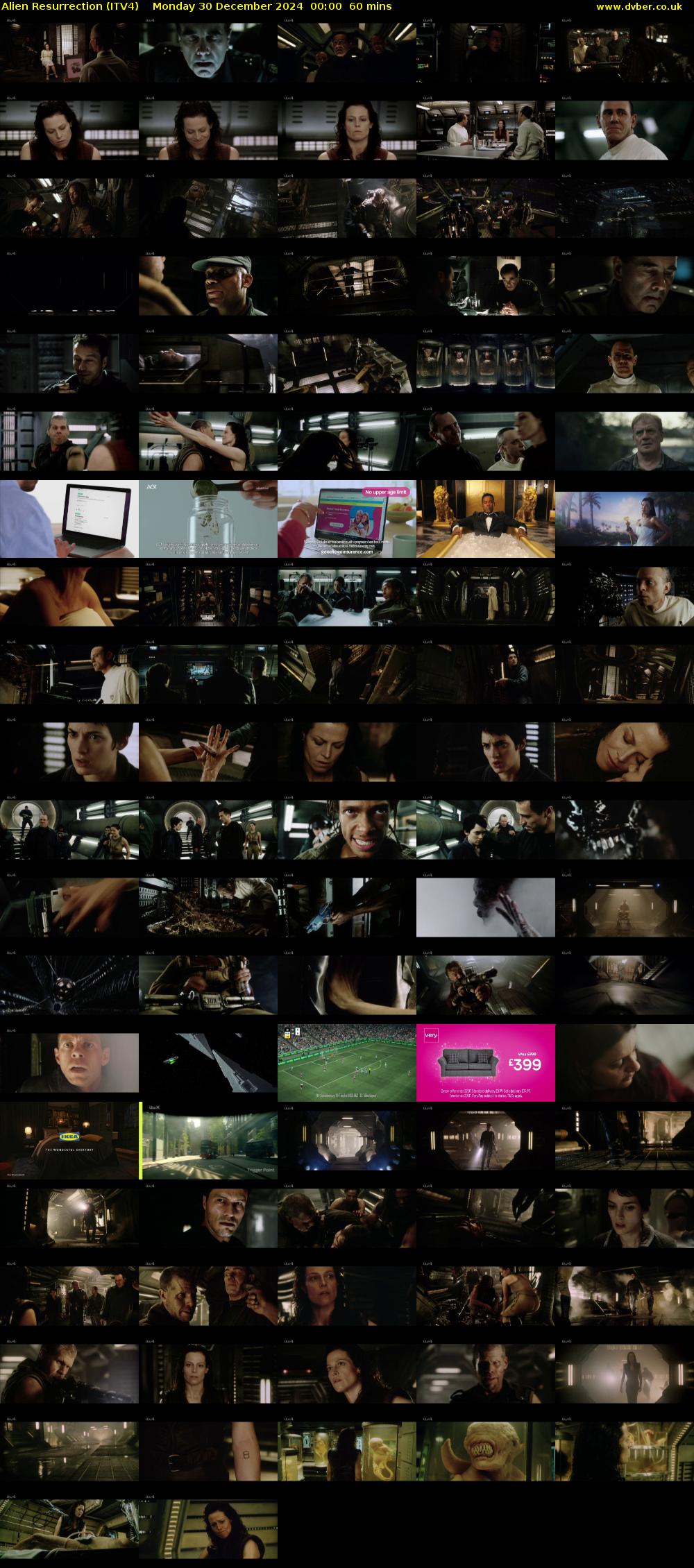 Alien Resurrection (ITV4) Monday 30 December 2024 00:00 - 01:00