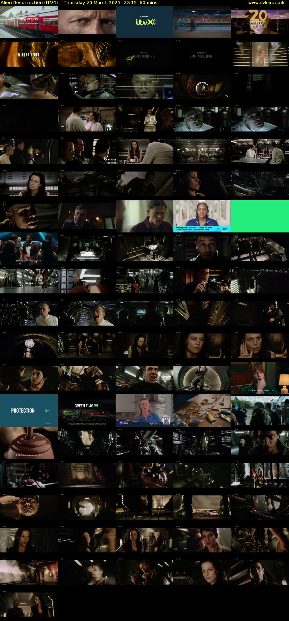 Alien Resurrection (ITV4) Thursday 20 March 2025 22:15 - 23:15