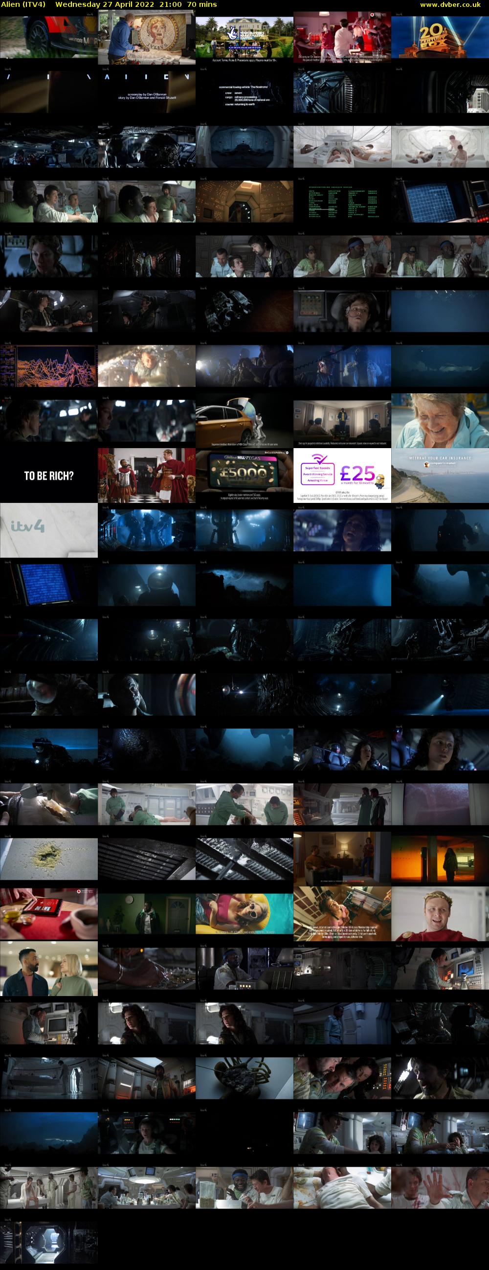 Alien (ITV4) Wednesday 27 April 2022 21:00 - 22:10