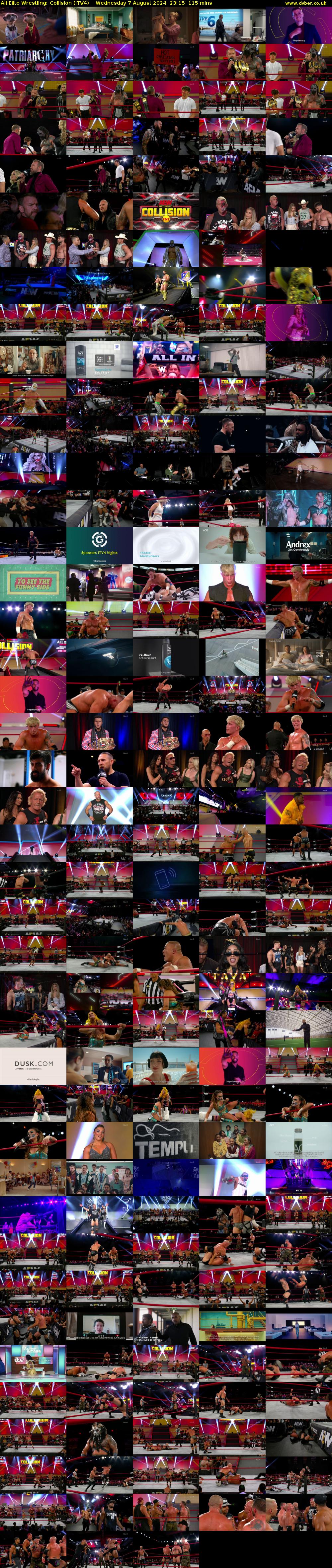 All Elite Wrestling: Collision (ITV4) Wednesday 7 August 2024 23:15 - 01:10