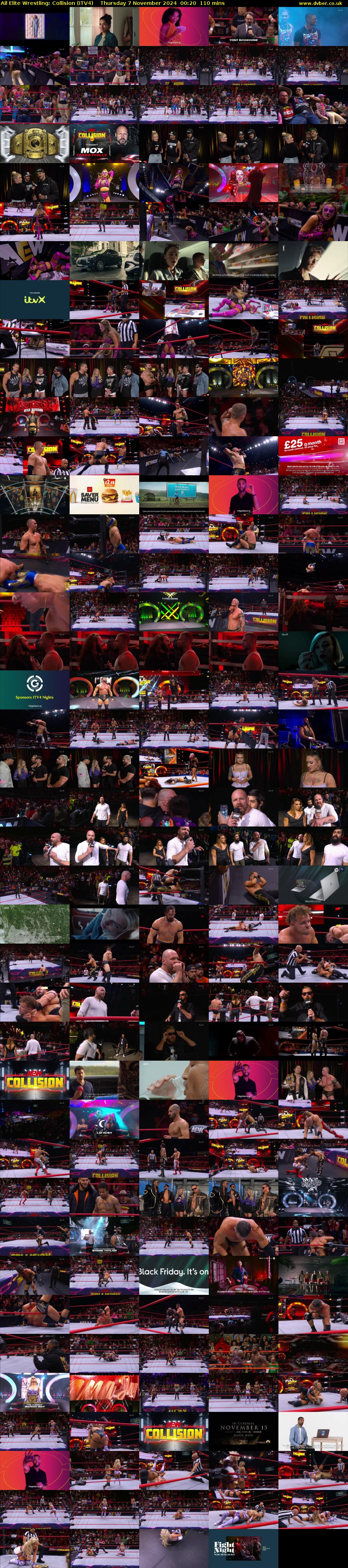 All Elite Wrestling: Collision (ITV4) Thursday 7 November 2024 00:20 - 02:10