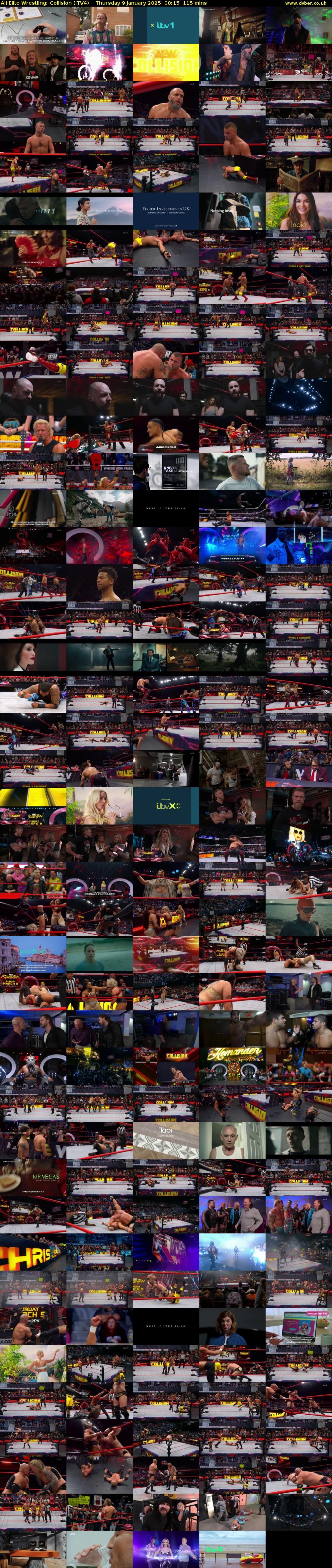 All Elite Wrestling: Collision (ITV4) Thursday 9 January 2025 00:15 - 02:10