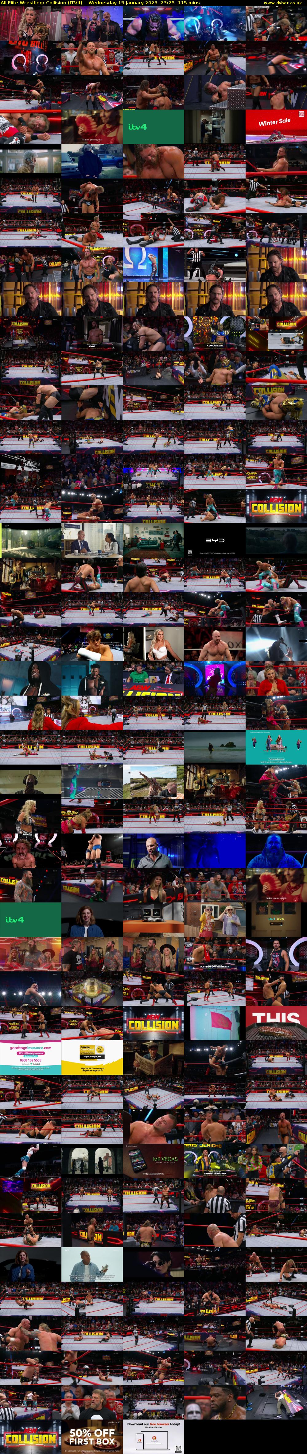 All Elite Wrestling: Collision (ITV4) Wednesday 15 January 2025 23:25 - 01:20