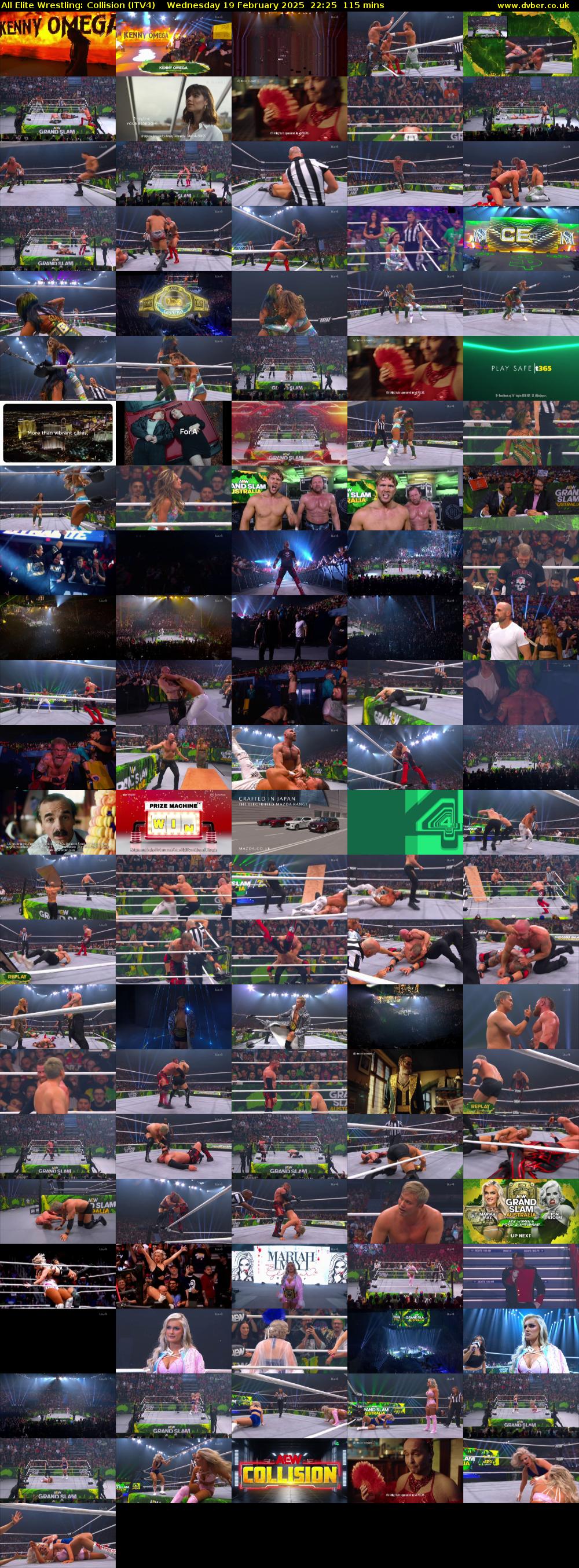 All Elite Wrestling: Collision (ITV4) Wednesday 19 February 2025 22:25 - 00:20