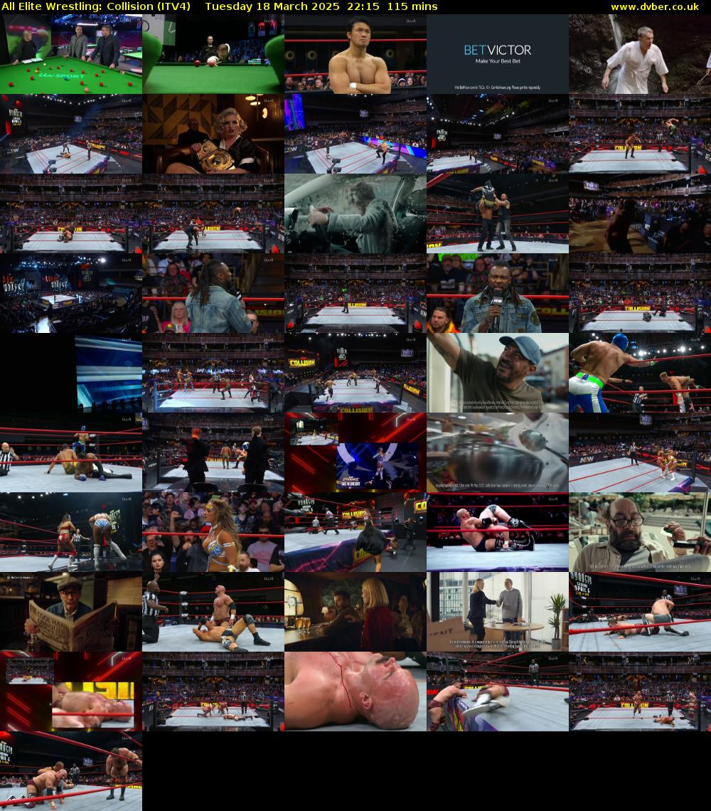 All Elite Wrestling: Collision (ITV4) Tuesday 18 March 2025 22:15 - 00:10