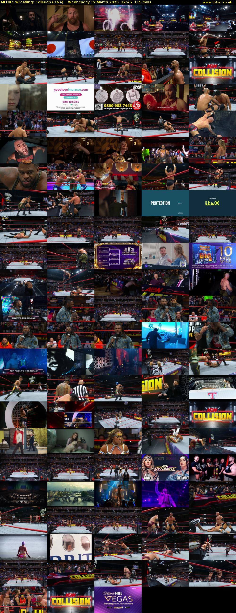 All Elite Wrestling: Collision (ITV4) Wednesday 19 March 2025 22:45 - 00:40