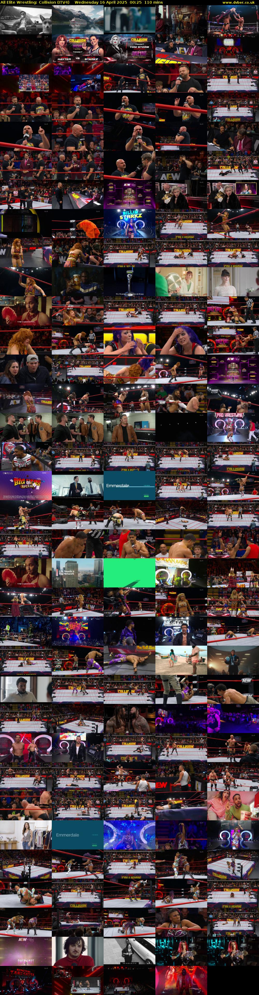 All Elite Wrestling: Collision (ITV4) Wednesday 16 April 2025 00:25 - 02:15