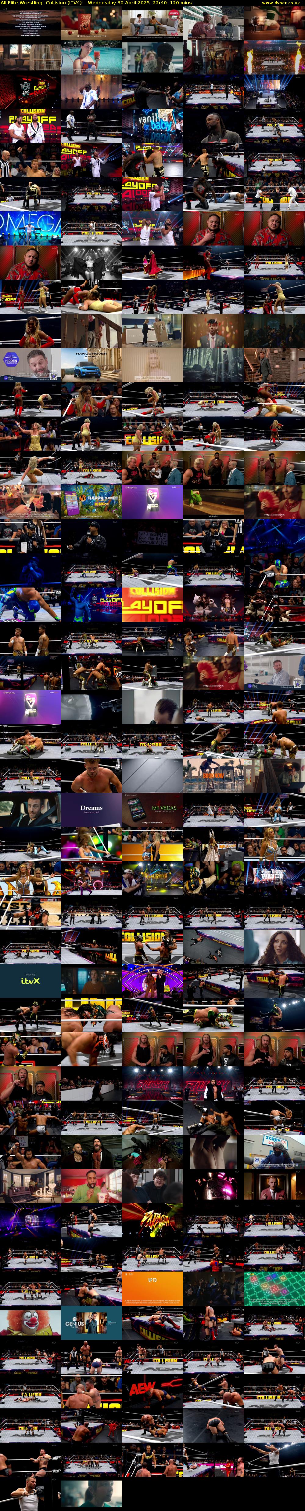 All Elite Wrestling: Collision (ITV4) Wednesday 30 April 2025 22:40 - 00:40