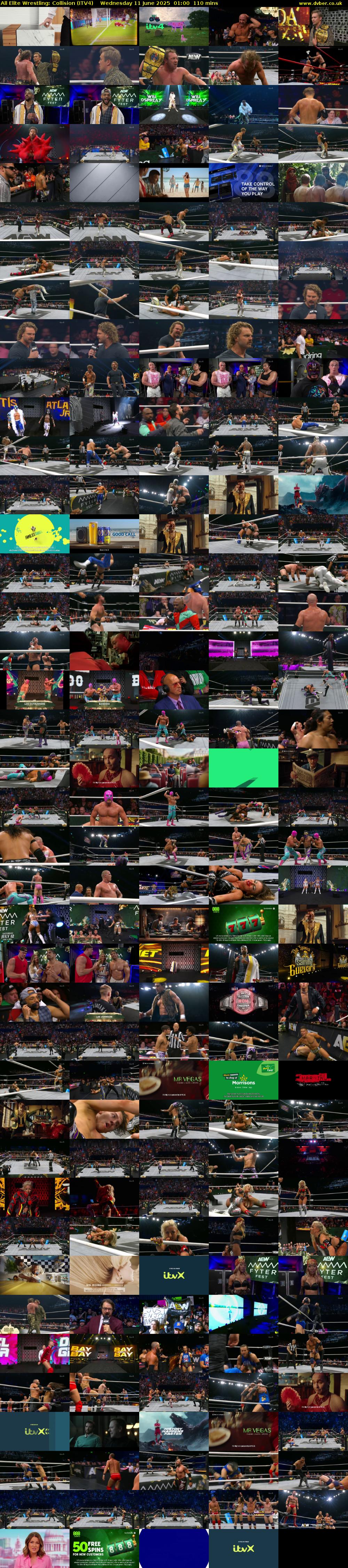 All Elite Wrestling: Collision (ITV4) Wednesday 11 June 2025 01:00 - 02:50