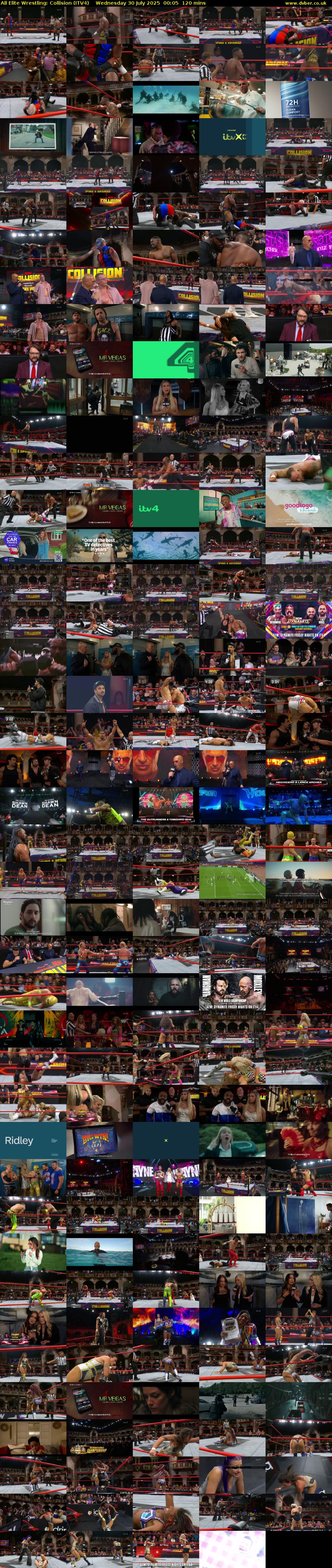 All Elite Wrestling: Collision (ITV4) Wednesday 30 July 2025 00:05 - 02:05