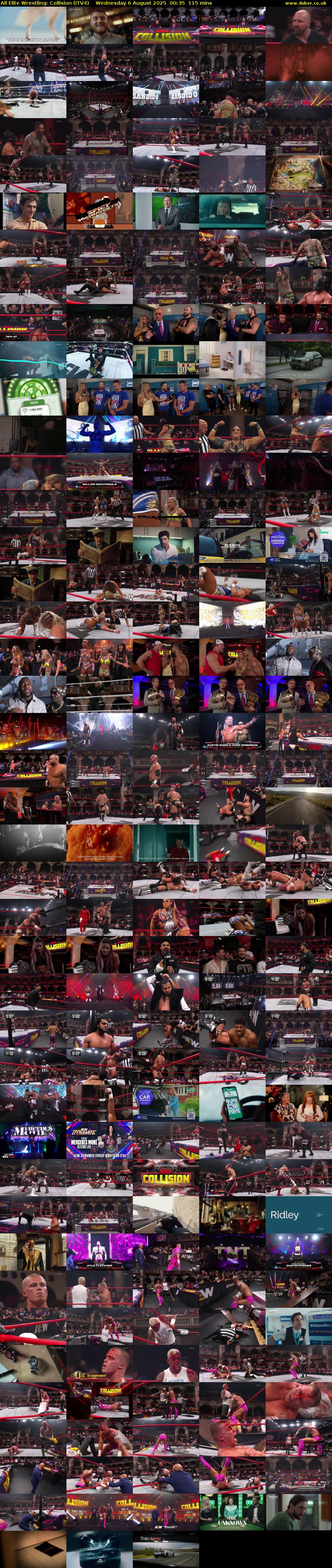All Elite Wrestling: Collision (ITV4) Wednesday 6 August 2025 00:35 - 02:30