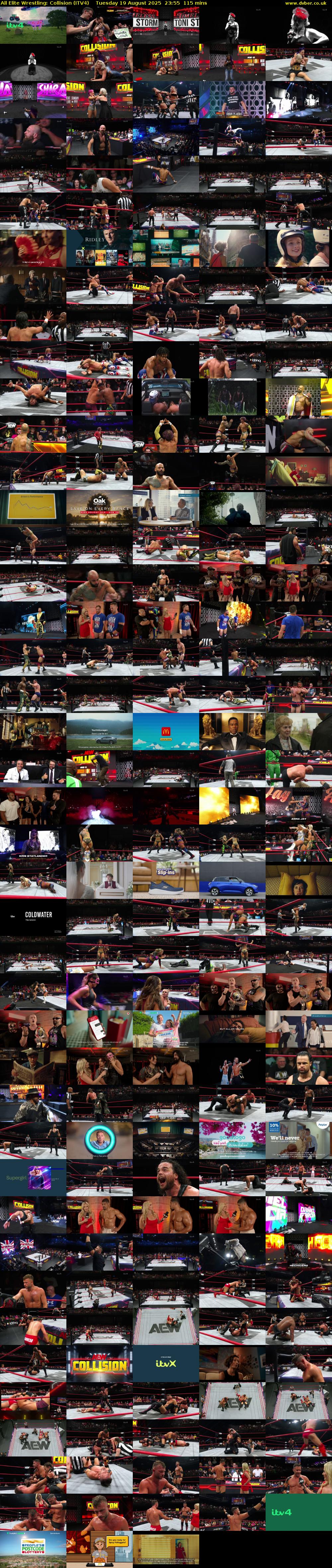 All Elite Wrestling: Collision (ITV4) Tuesday 19 August 2025 23:55 - 01:50