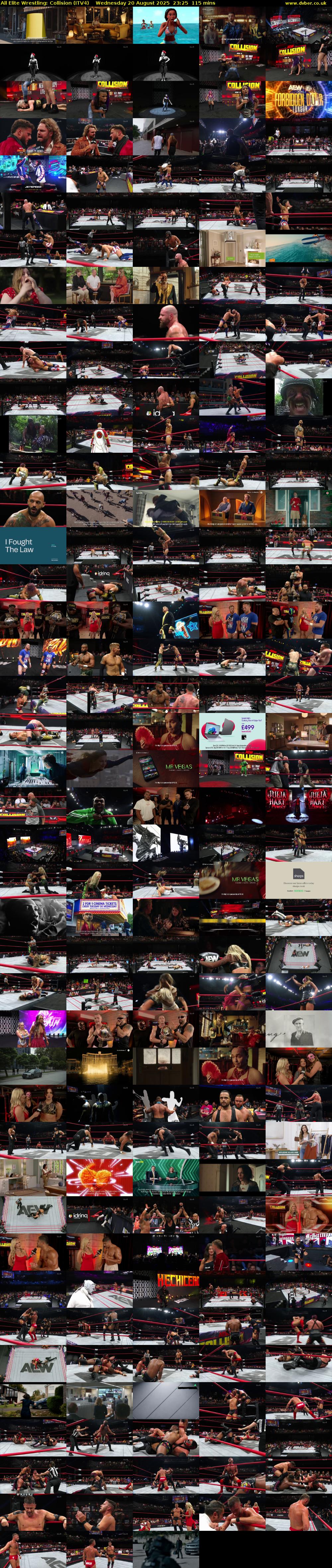 All Elite Wrestling: Collision (ITV4) Wednesday 20 August 2025 23:25 - 01:20