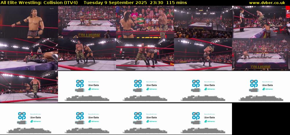 All Elite Wrestling: Collision (ITV4) Tuesday 9 September 2025 23:30 - 01:25