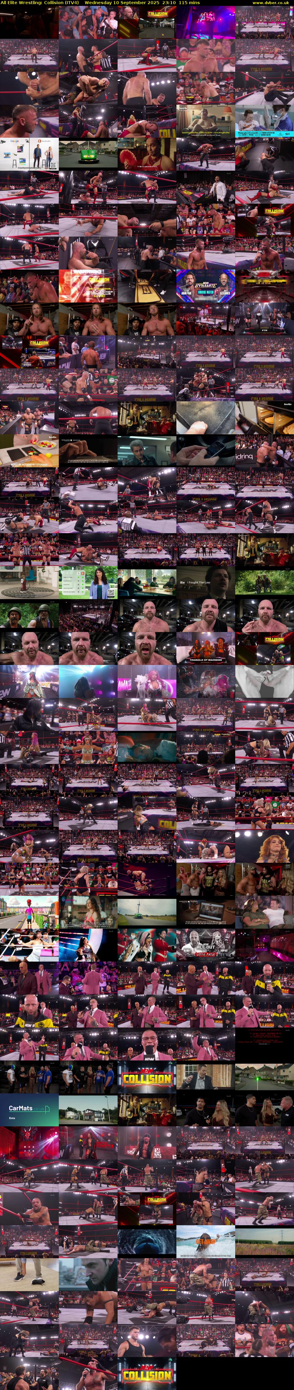 All Elite Wrestling: Collision (ITV4) Wednesday 10 September 2025 23:10 - 01:05