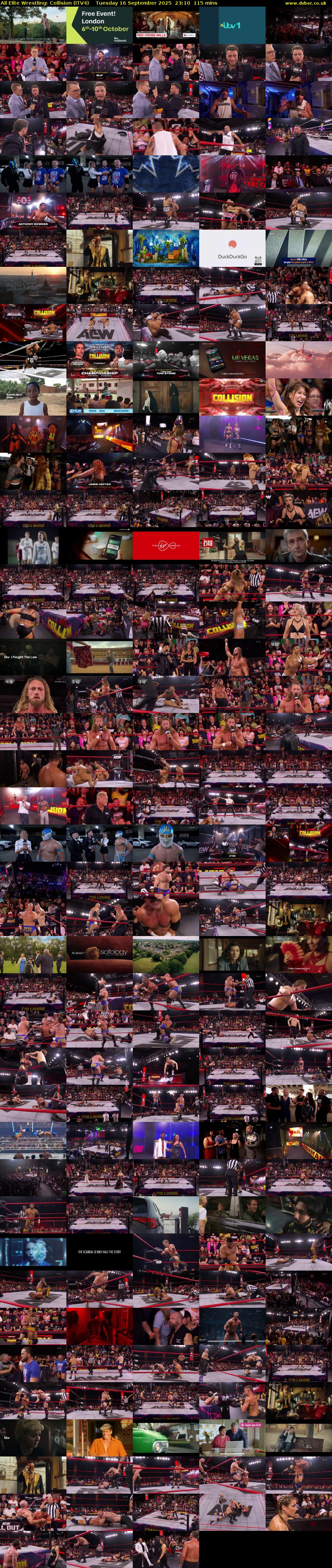 All Elite Wrestling: Collision (ITV4) Tuesday 16 September 2025 23:10 - 01:05