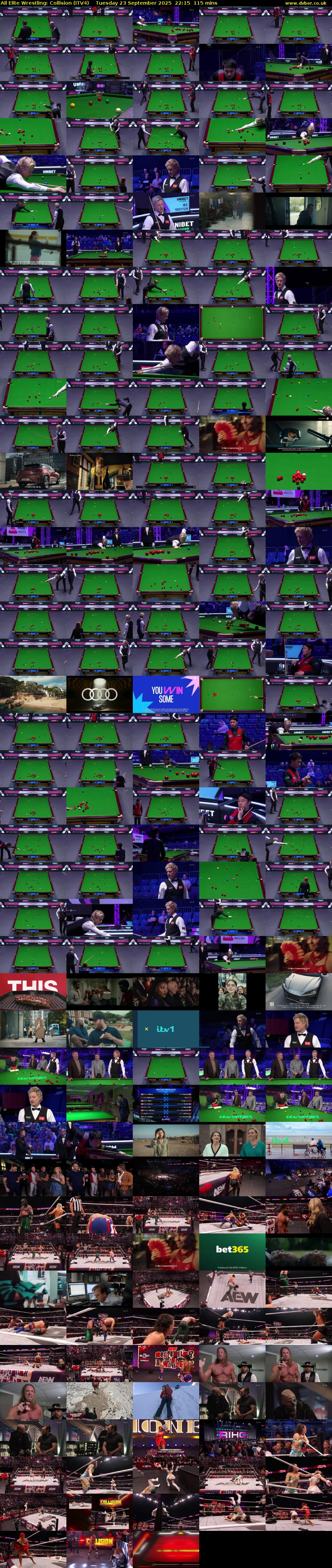 All Elite Wrestling: Collision (ITV4) Tuesday 23 September 2025 22:15 - 00:10