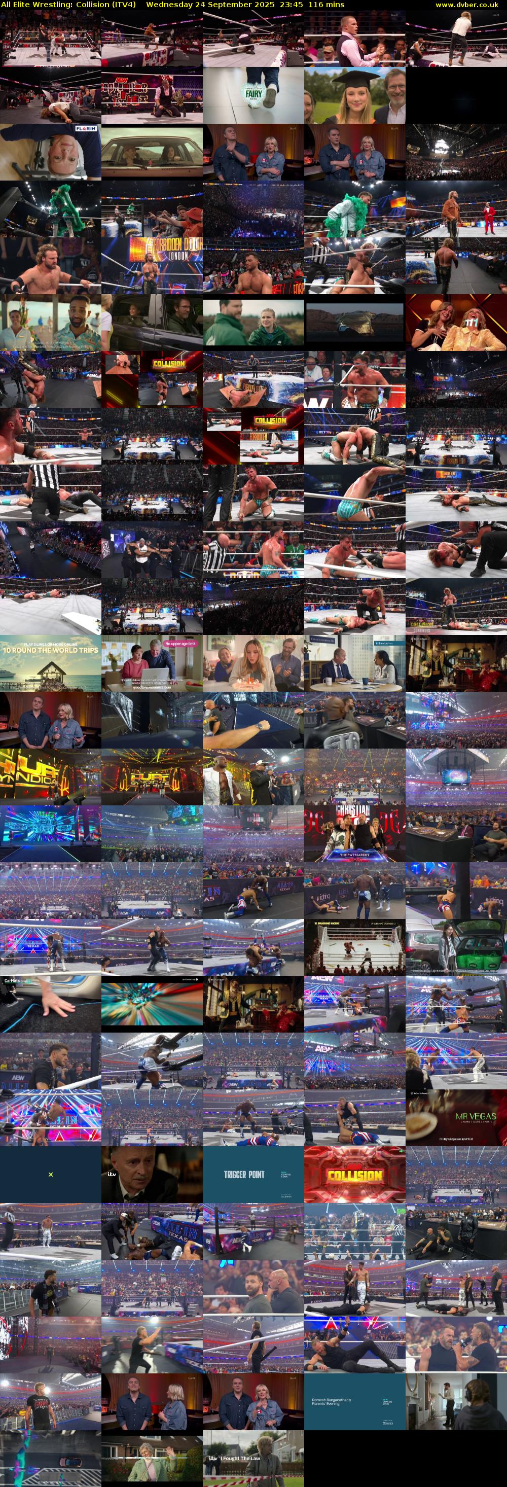 All Elite Wrestling: Collision (ITV4) Wednesday 24 September 2025 23:45 - 01:41