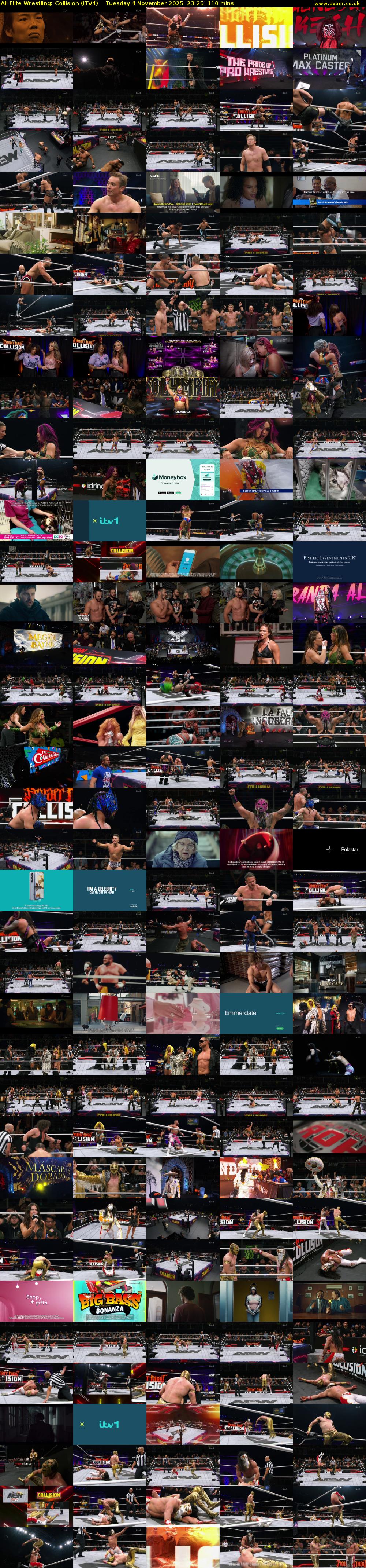 All Elite Wrestling: Collision (ITV4) Tuesday 4 November 2025 23:25 - 01:15