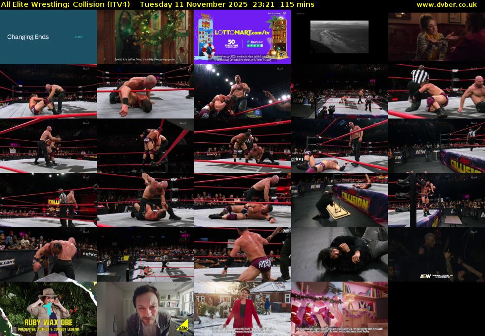 All Elite Wrestling: Collision (ITV4) Tuesday 11 November 2025 23:21 - 01:16