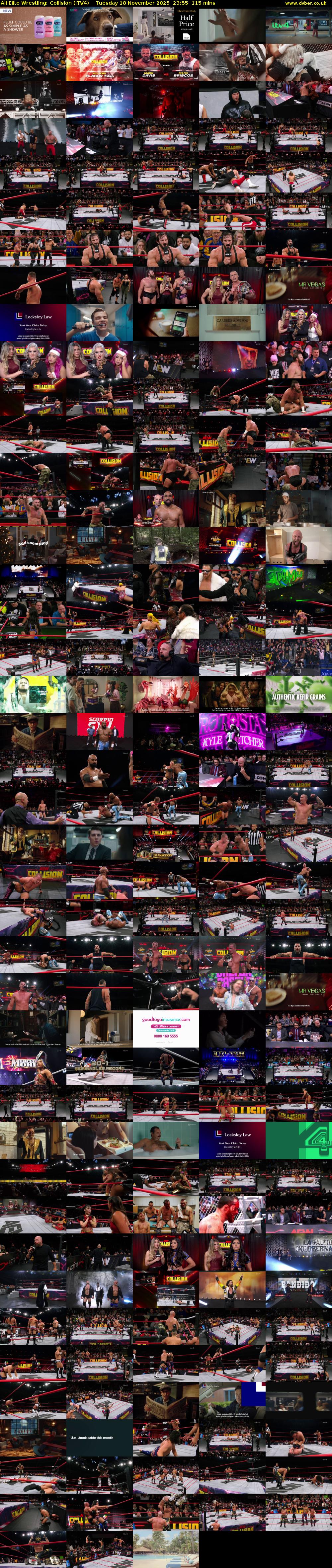 All Elite Wrestling: Collision (ITV4) Tuesday 18 November 2025 23:55 - 01:50