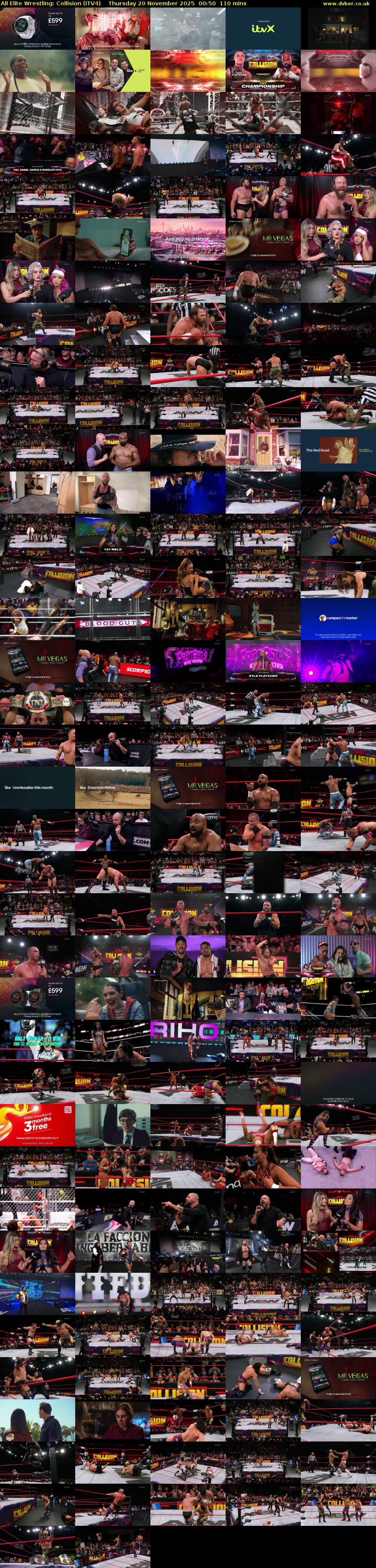 All Elite Wrestling: Collision (ITV4) Thursday 20 November 2025 00:50 - 02:40