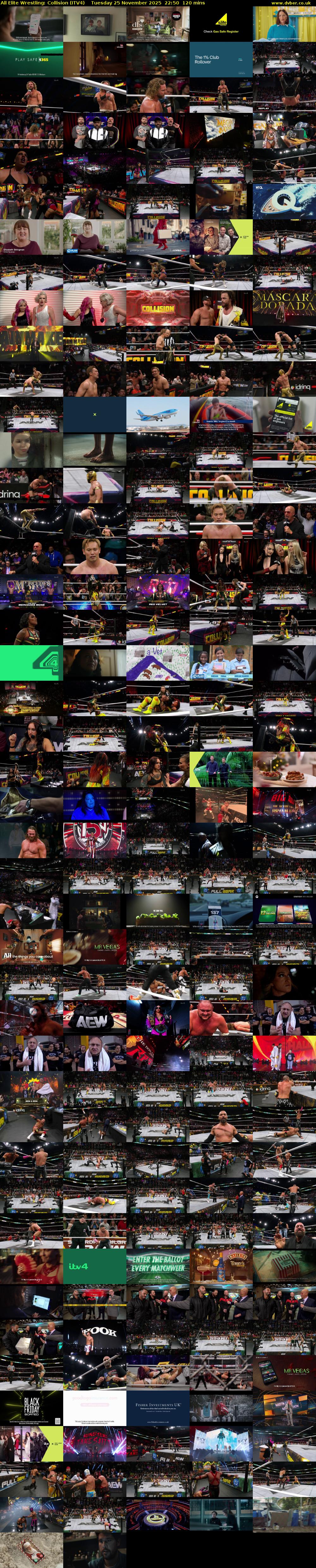 All Elite Wrestling: Collision (ITV4) Tuesday 25 November 2025 22:50 - 00:50