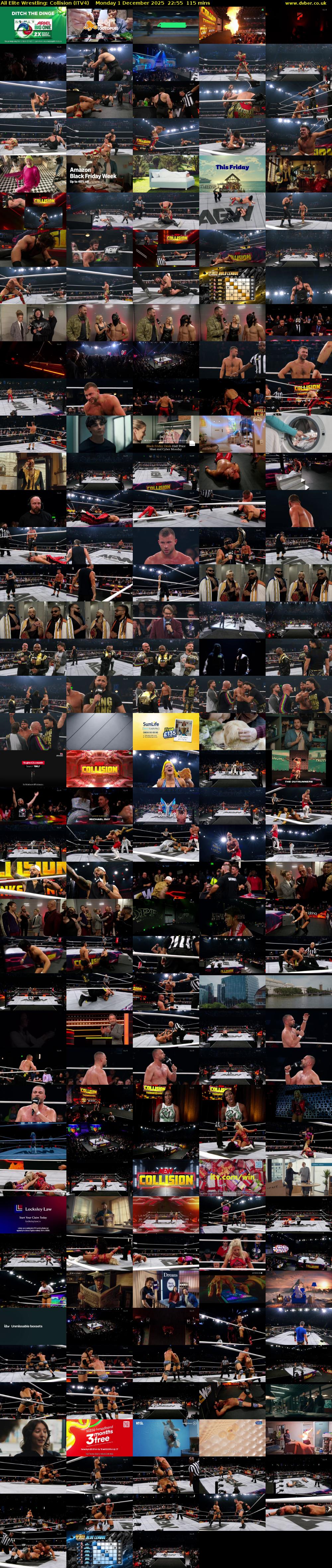All Elite Wrestling: Collision (ITV4) Monday 1 December 2025 22:55 - 00:50
