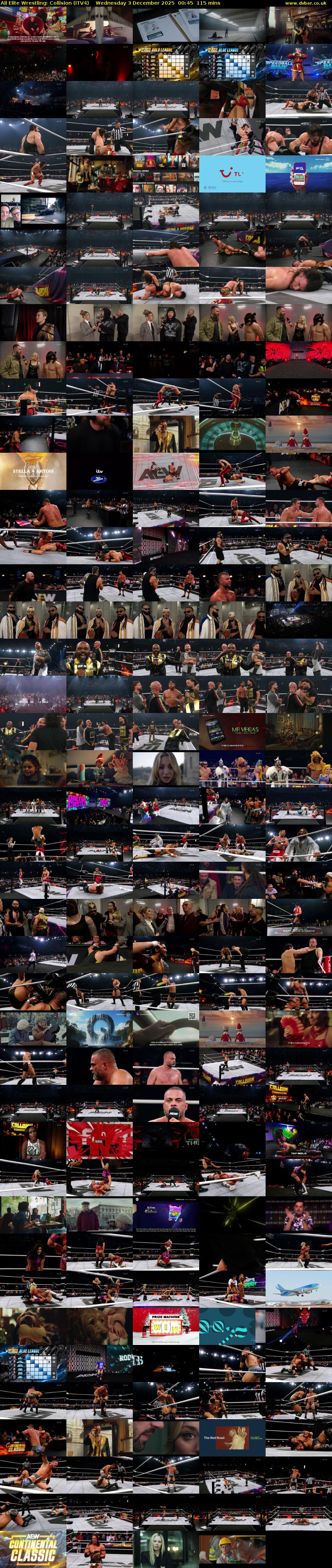 All Elite Wrestling: Collision (ITV4) Wednesday 3 December 2025 00:45 - 02:40