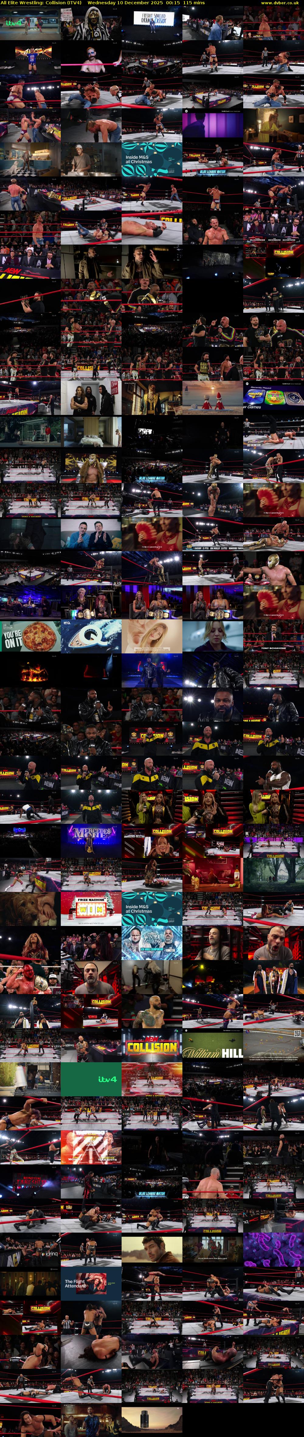 All Elite Wrestling: Collision (ITV4) Wednesday 10 December 2025 00:15 - 02:10
