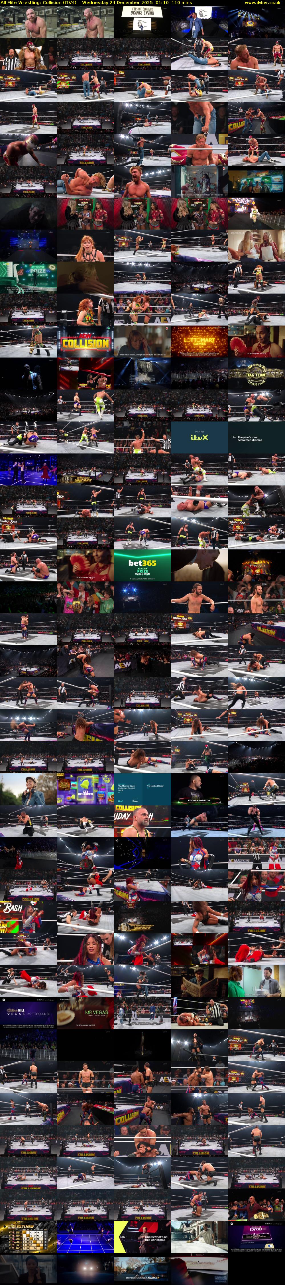 All Elite Wrestling: Collision (ITV4) Wednesday 24 December 2025 01:10 - 03:00