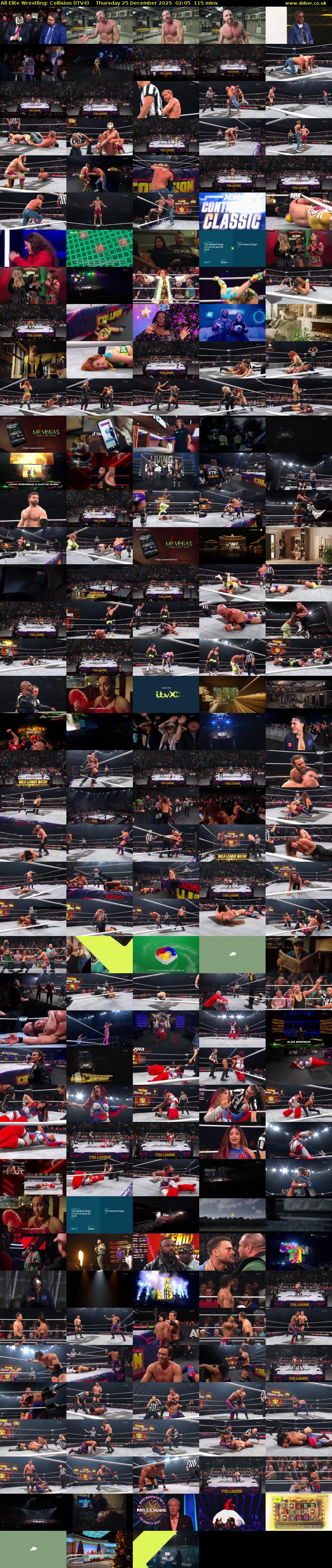 All Elite Wrestling: Collision (ITV4) Thursday 25 December 2025 02:05 - 04:00