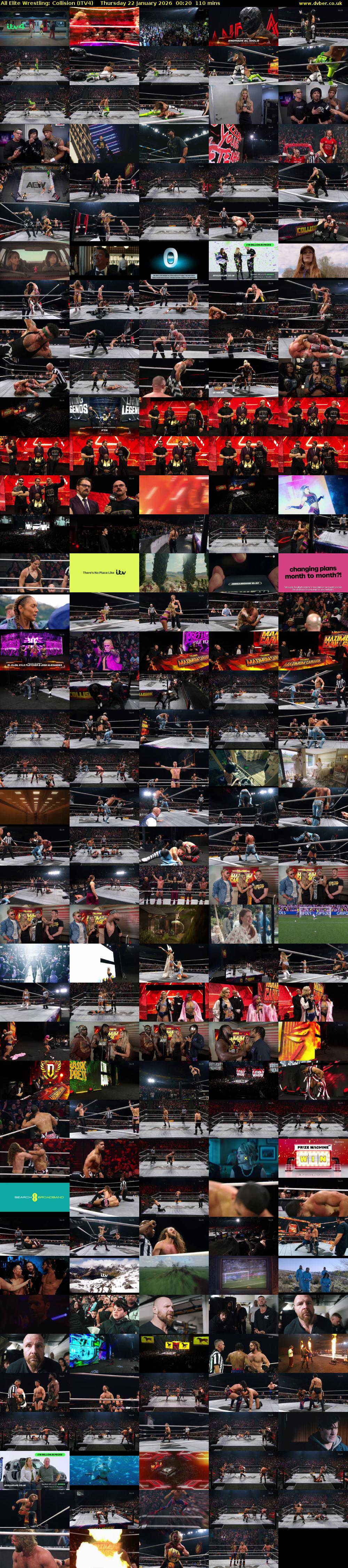 All Elite Wrestling: Collision (ITV4) Thursday 22 January 2026 00:20 - 02:10