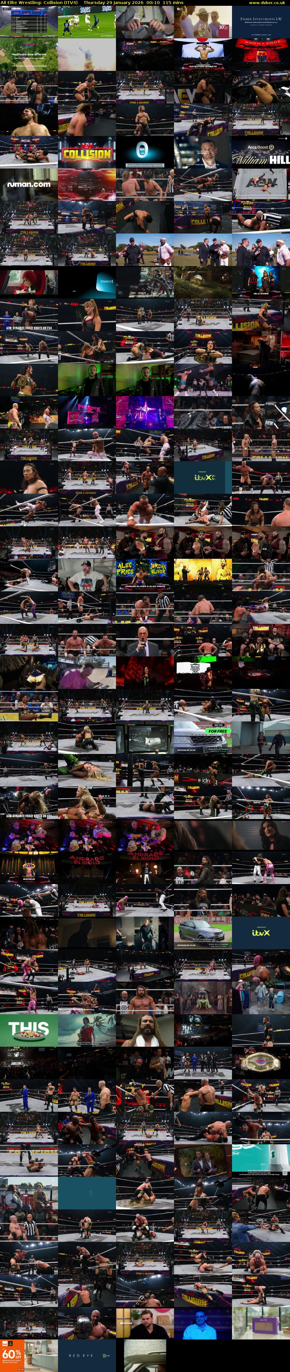 All Elite Wrestling: Collision (ITV4) Thursday 29 January 2026 00:10 - 02:05