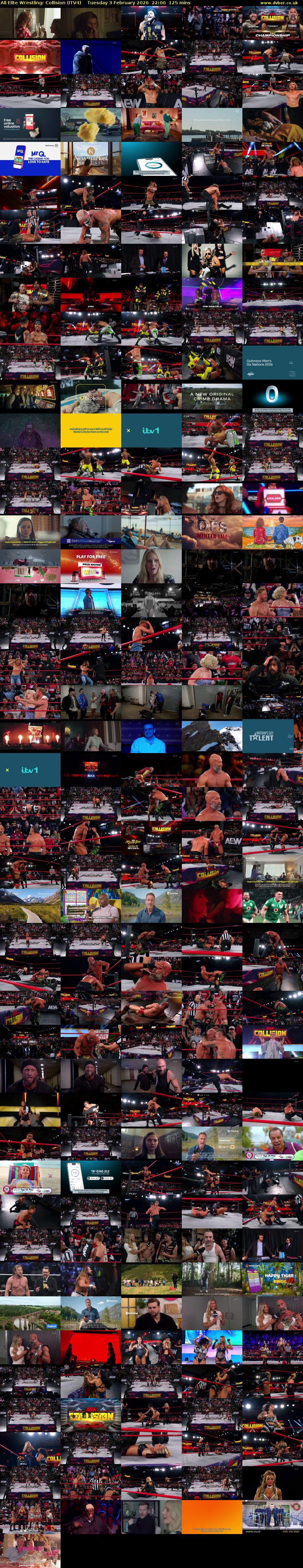 All Elite Wrestling: Collision (ITV4) Tuesday 3 February 2026 22:00 - 00:05