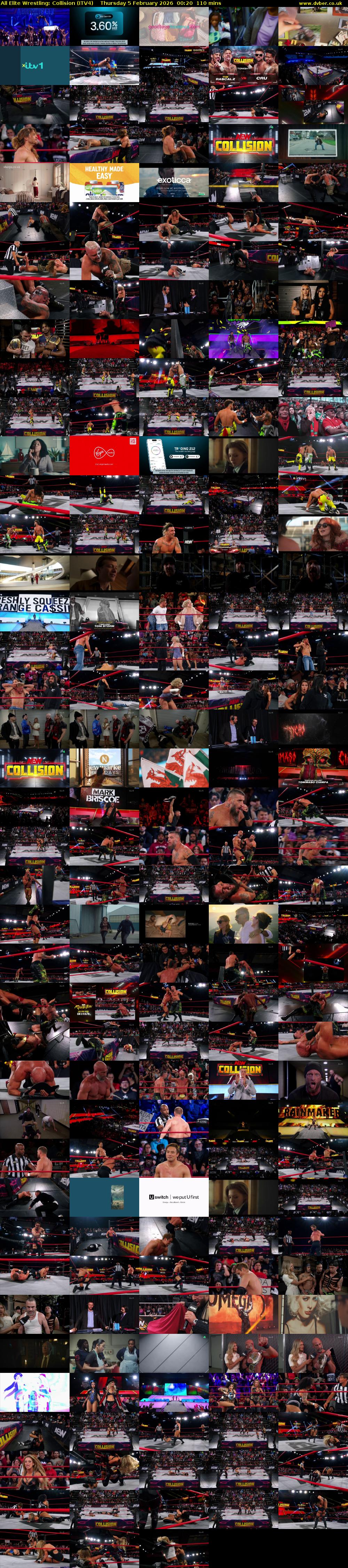 All Elite Wrestling: Collision (ITV4) Thursday 5 February 2026 00:20 - 02:10