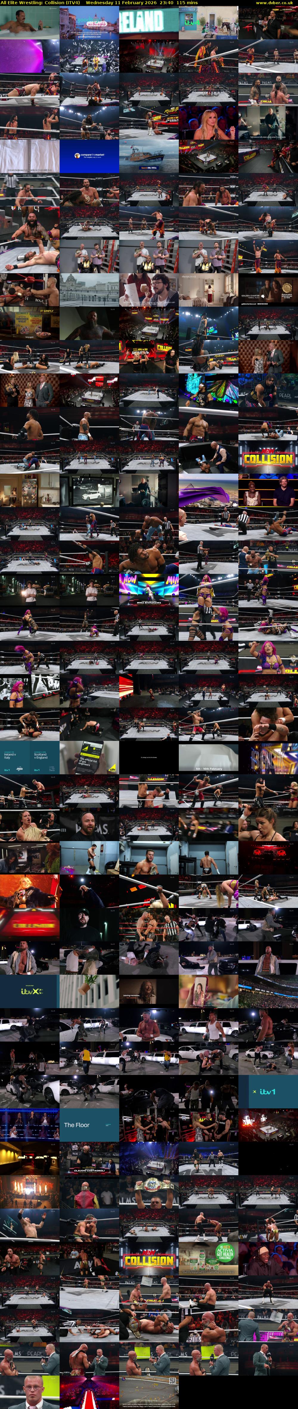 All Elite Wrestling: Collision (ITV4) Wednesday 11 February 2026 23:40 - 01:35